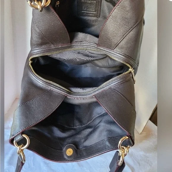 Coach Dark Brown Leather Handbag - Picture 3 of 12